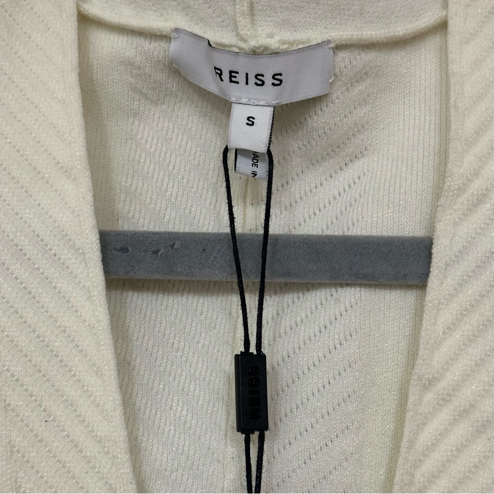 NWT REISS Ava Herringbone Knit Cotton Mini Dress S - Picture 4 of 5